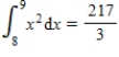 Evaluate the integral. ​   ​ Given, ​   ,   ,   ,   . ​ A)  -102 B)  102 C)  868 D)  12 E)  7,395