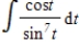 Find the indefinite integral of the following function. ​   ​ A)    B)    C)    D)    E)   