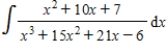 Find the indefinite integral. ​   ​ A)    B)    C)    D)    E)   