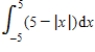 Sketch the region whose area is given by the definite integral and then use a geometric formula to evaluate the integral. ​   ​ A)  22 B)  25 C)  26.5 D)  36 E)  129.5