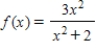 Match the function   with one of the following graphs. ​ A)    B)    C)    D)    E)   