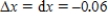 Compare dy and   for   at   with   . Give your answers to four decimal places. ​ A)    ;   B)    ;   C)    ;   D)    ;   E)    ;  