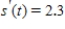 A ball bearing is placed on an inclined plane and begins to roll. The angle of elevation of the plane is   radians. The distance (in meters)  the ball bearing rolls in t seconds is   . Determine the value of   after one second. Round numerical values in your answer to one decimal place. ​ A)    B)    C)    D)    E)   
