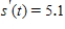 A ball bearing is placed on an inclined plane and begins to roll. The angle of elevation of the plane is   radians. The distance (in meters)  the ball bearing rolls in t seconds is   . Determine the value of   after one second. Round numerical values in your answer to one decimal place. ​ A)    B)    C)    D)    E)   