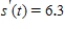 A ball bearing is placed on an inclined plane and begins to roll. The angle of elevation of the plane is   radians. The distance (in meters)  the ball bearing rolls in t seconds is   . Determine the value of   after one second. Round numerical values in your answer to one decimal place. ​ A)    B)    C)    D)    E)   