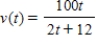 Suppose that an automobile's velocity starting from rest is   where v is measured in feet per second. Find the acceleration at 7 seconds. Round your answer to one decimal place. ​ A)  1.1 ft/sec<sup>2</sup> B)  1.8 ft/sec<sup>2</sup> C)  1.0 ft/sec<sup>2</sup> D)  0.2 ft/sec<sup>2</sup> E)  12.4 ft/sec<sup>2</sup>