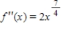 Given the derivative below find the requested higher-order derivative. ​   ,   . ​ A)    B)    C)    D)    E)   