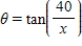 <strong>A petrol car is parked 40 feet from a long warehouse (see figure). The revolving light on top of the car turns at a rate of 30 revolutions per minute. Write   as a function of x. ​   ​</strong> A)   B)   C)   D)   E)   <div style=padding-top: 35px> 