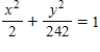 Use implicit differentiation to find an equation of the tangent line to the ellipse   at   . ​ A)    B)    C)    D)    E)   