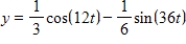 The displacement from equilibrium of an object in harmonic motion on the end of a spring is   where y is measured in feet and t is the time in seconds. Determine the velocity of the object when   . Round your answer to two decimal places. ​ A)  10.53 ft/sec B)  6.42 ft/sec C)  8.53 ft/sec D)  2.50 ft/sec E)  6.19 ft/sec
