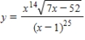 Use logarithmic differentiation to find the derivative of   . ​ A)    B)    C)    D)    E)   