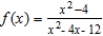 Find the vertical asymptotes (if any)  of the function   . ​ A)  x = 2 B)  x = 6 C)  x = -6 D)  x = 12 E)  x = -2