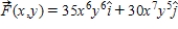 Determine whether or not the vector field is conservative. ​   ​ A)  conservative B)  not conservative