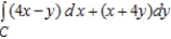 Evaluate the integral   along the path   , defined as y-axis from   to   . ​ A)  16 B)  32 C)  85 D)  8 E)  64
