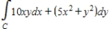 Find the value of the line integral   where   is an ellipse   from   to   . ​   A)    B)    C)  4 D)    E)   