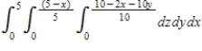Rewrite the iterated integral   using the order dydxdz. ​ ​ A)  ​   B)  ​   C)  ​   D)  ​   E)  ​  
