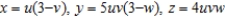 If   and   then the Jacobian of x, y, and z with respect to u, v, and w is   . ​ Find the Jacobian for the following change of variables: ​   ​ A)    B)    C)    D)    E)   