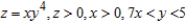 Set up and evaluate a double integral to find the volume of the solid bounded by the graphs of the equations given below.   A)    B)    C)    D)    E)   