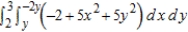 Evaluate the following iterated integral.   A)  -514 B)  -499 C)  -473 D)  -463 E)  -399