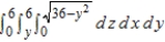 Sketch the solid whose volume is given by the iterated integral given below and use the sketch to rewrite the integral using the indicated order of integration.   Rewrite the integral using the order   . A)    B)    C)    D)    E)   