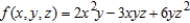 Find the first partial derivative for the function   with respect to z. A)    B)    C)    D)    E)   