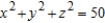 Let   represent the temperature at each point on the sphere   . Find the maximum temperature on the curve formed by the intersection of the sphere and the plane   . A)    B)    C)    D)    E)   