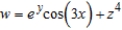 Find the total differential for the function   . A)    B)    C)    D)    E)   