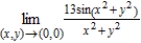 Use polar coordinates and L'Hopital's Rule to find the limit.   A)    B)  13 C)    D)    E)  0
