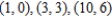 Find the least squares regression line for the points .   A)    B)    C)    D)    E)   