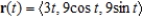The position vector   describes the path of an object moving in space. Find the speed   of the object. A)  17 B)    C)    D)  115 E)   