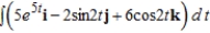 Find the indefinite integral below.   Do not include an arbitrary constant vector. A)    B)    C)    D)    E)   