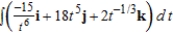 Find the indefinite integral below.   Do not include an arbitrary constant vector. A)    B)    C)    D)    E)   