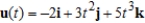 Use the properties of the derivative to find   given the following vector-valued functions.     A)    B)    C)    D)    E)   