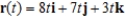 The position vector   describes the path of an object moving in space. Find the speed   of the object. ​ A)      B)    122 C)      D)      E)    18