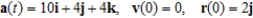 Use the given acceleration function and initial conditions to find the position at time t = 1.   A)    B)    C)    D)    E)   