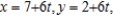 Find the set of parametric equations of the line through the point   that is parallel to the line   and   . ​ A)    B)    C)    D)    E)   