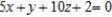 Find an equation of a plane passing through the points   and perpendicular to the plane   . A)    B)    C)    D)    E)   