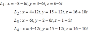 Determine whether any of the lines given below are parallel or identical.   A)    are identical B)    are identical C)    are identical D)    are parallel E)    are parallel