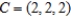 Find the area of the triangle with the vertices   and   . Round your answer to two decimal places. A)  8.00 B)  14.00 C)  6.00 D)  1.41 E)  2.83