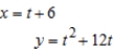 Find   and   if possible, and find the slope and concavity (if possible)  at the point corresponding to t = 2.   A)    : slope   and concave up B)    slope 8 and concave down C)    slope 16 and concave up D)    : slope -8 and concave down E)    : slope   and concave up