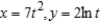 Determine the t intervals on which the curve   is concave downward or concave upward. A)  concave downward:   ; concave upward:   B)  concave downward:   ; concave upward:   C)  concave downward:   D)  concave upward:   E)  concave downward:  