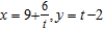 Write the corresponding rectangular equation for the curve represented by the parametric equations   by eliminating the parameter. A)    B)    C)    D)    E)   