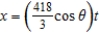 The parametric equations for the path of a projectile launched at a height h feet above the ground, at an angle   with the horizontal and having an initial velocity of   feet per second is given by   and   . The center field fence in a ballpark is 10 feet high and 400 feet from home plate. The ball is hit 2 feet above the ground. It leaves the bat at an angle of   degrees with the horizontal at a speed of 95 miles per hour as shown in the figure. Find the minimum angle at which the ball must leave the bat in order for the hit to be a home run using the parametric equations   and   . Round your answer to one decimal place. ​   ​ A)    B)    C)    D)    E)   