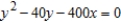 Find the directrix of the parabola given by   . A)    B)    C)    D)    E)   