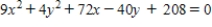 Find the vertices of the ellipse given by   . ​ A)    B)    C)    D)    E)   