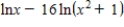 Write the following expression as a logarithm of a single quantity. ​   ​ A)    B)    C)    D)    E)   