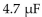 If a   capacitor operates at 10 kHz,   equals ________. A)    B)    C)    D)   