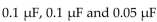 If a   capacitor are connected in series across a 75 V source, the voltage drop across the smallest capacitor equals ________. A) 50 V B) 100 V C) 37.5 V D) 18.8 V