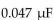 If a   capacitor are connected in series across a 25 V source, the total capacitance equals   and each   capacitor drops   A)    B)    C)    D)   