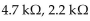 If   and   resistors are wired in series, the total resistance is  